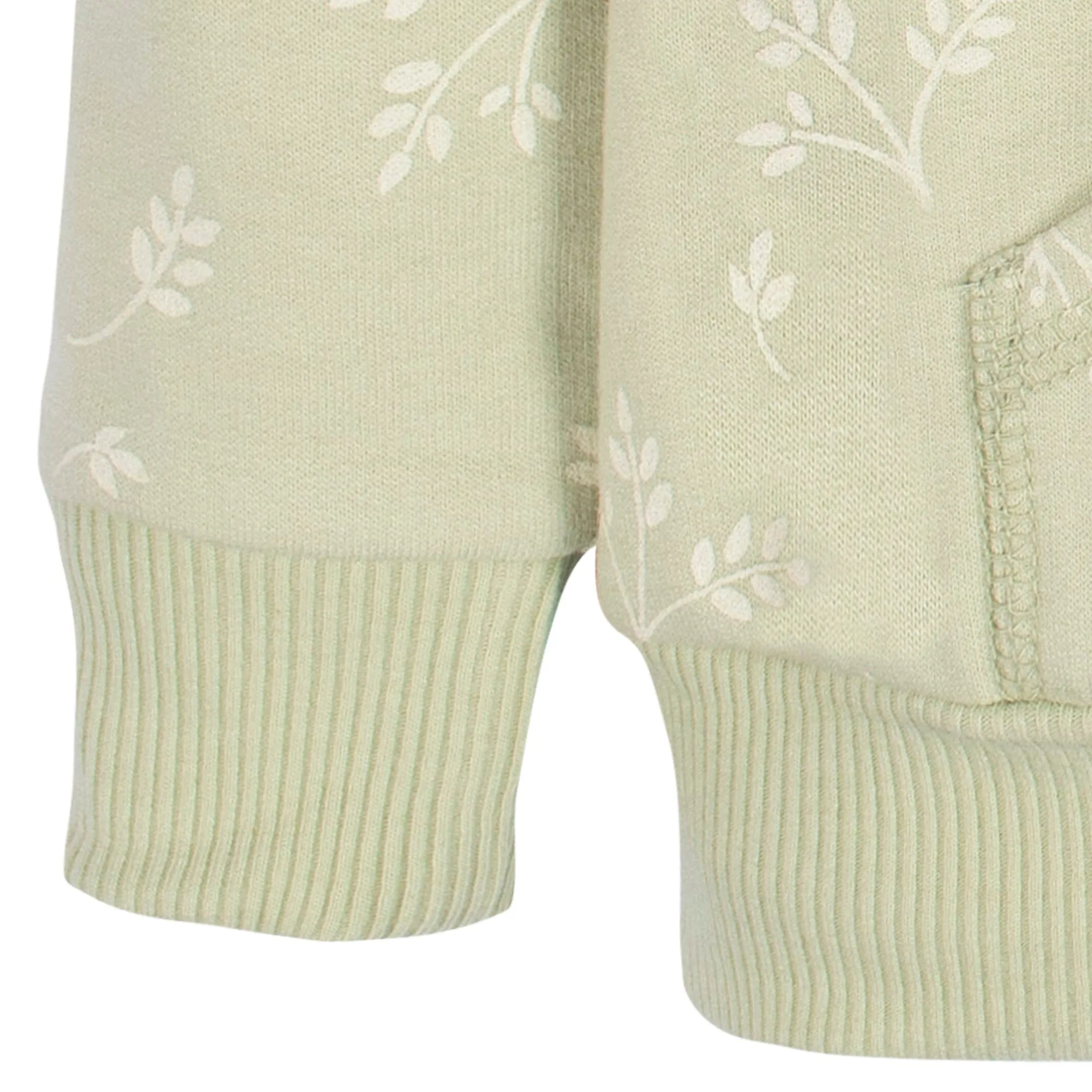 2-Piece Baby & Toddler Girls Green Leaves Sweatshirt & Pant Set