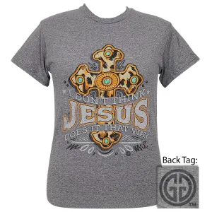 2539 Jesus That Way SS-Graphite Heather