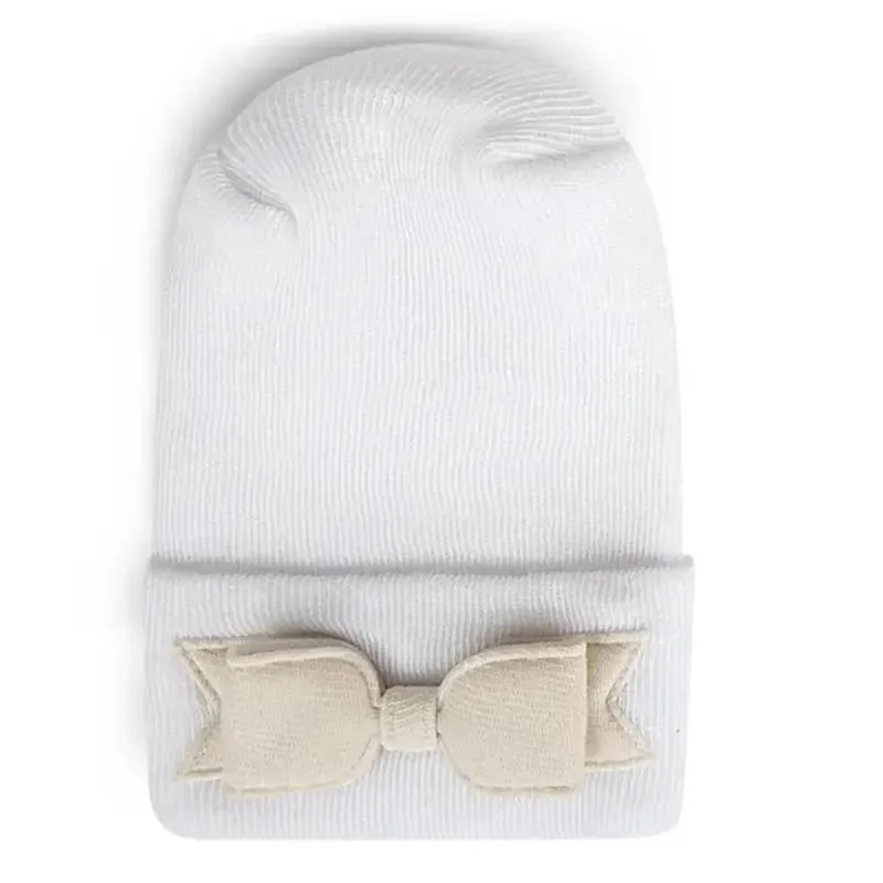 Adora Baby Gifts - Newborn Baby Hospital Hat, Cream Bow