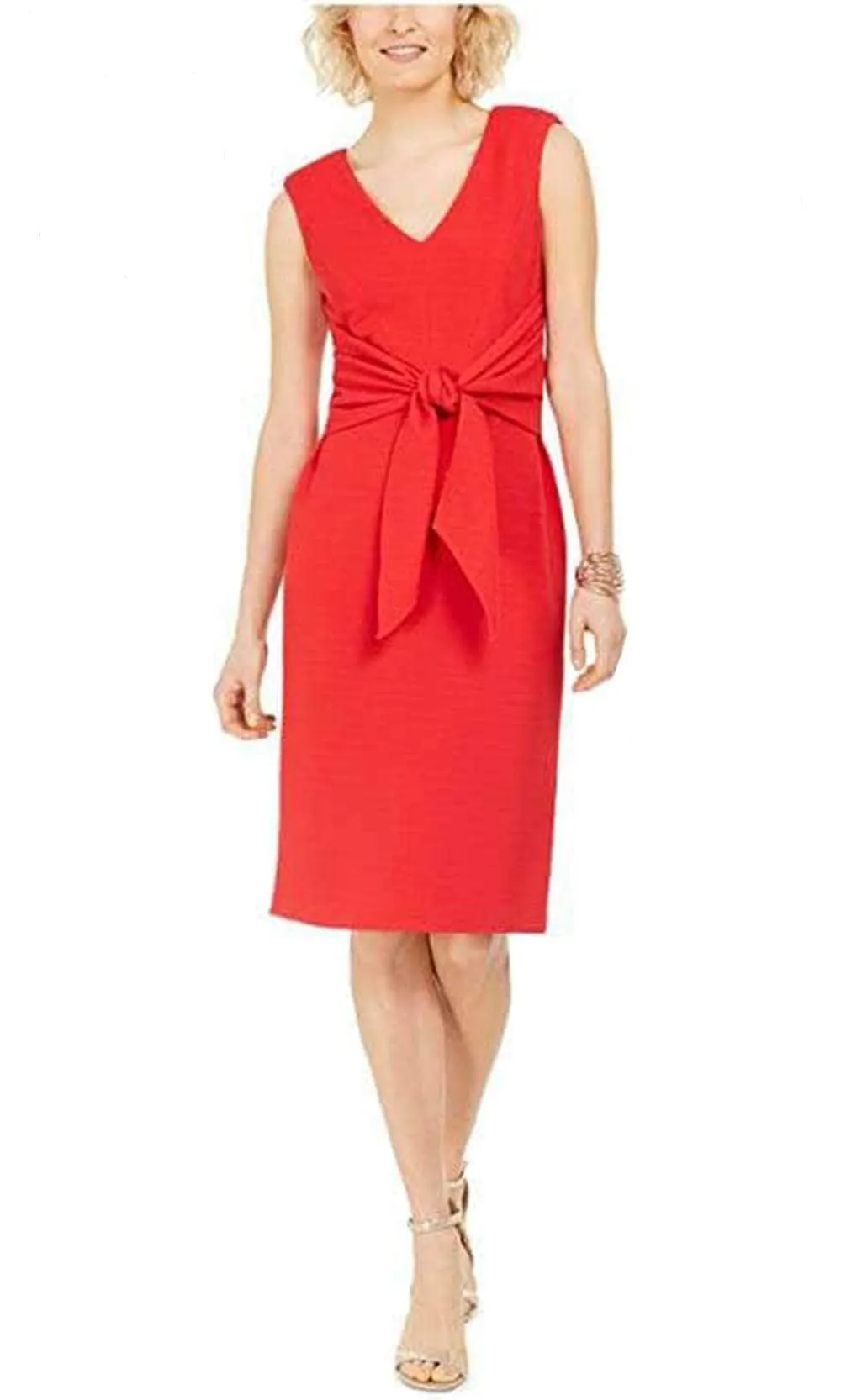 Adrianna Papell AP1D103907 - Tie Front Knee Length Cocktail Dress