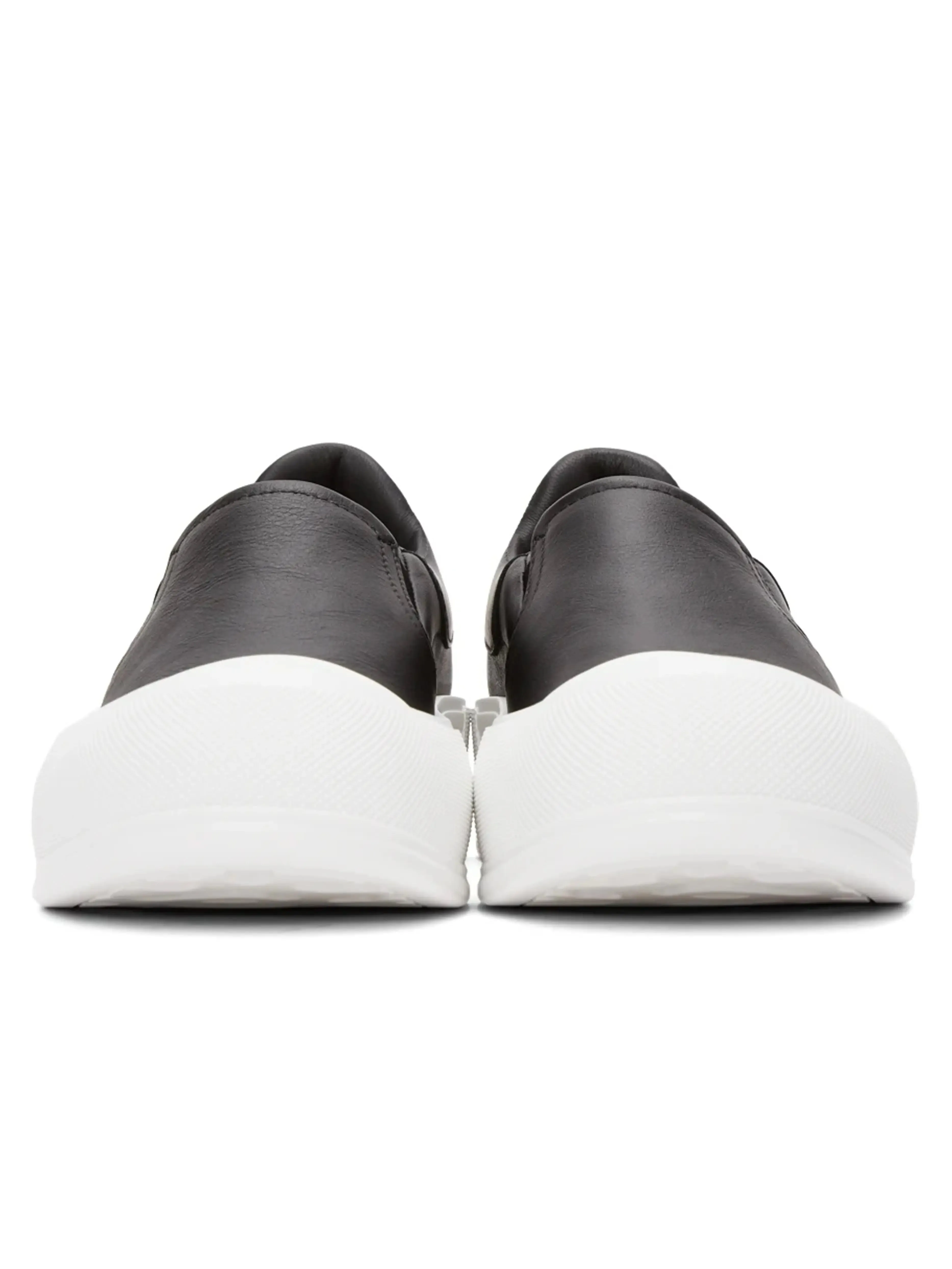 Alexander Mcqueen Black/White Deck Skate Plimsoll Sneakers