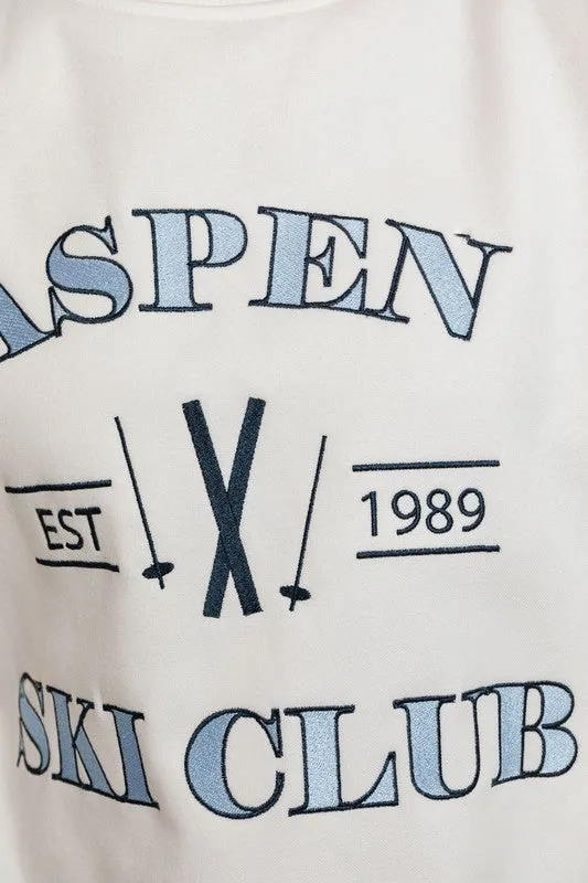 ASPEN SKI CLUB Long Sleeve Fleece Sweatshirt