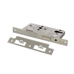 Atlantic DIN Euro Profile Deadlock Double Throw 60mm backset - Polished Stainless Steel