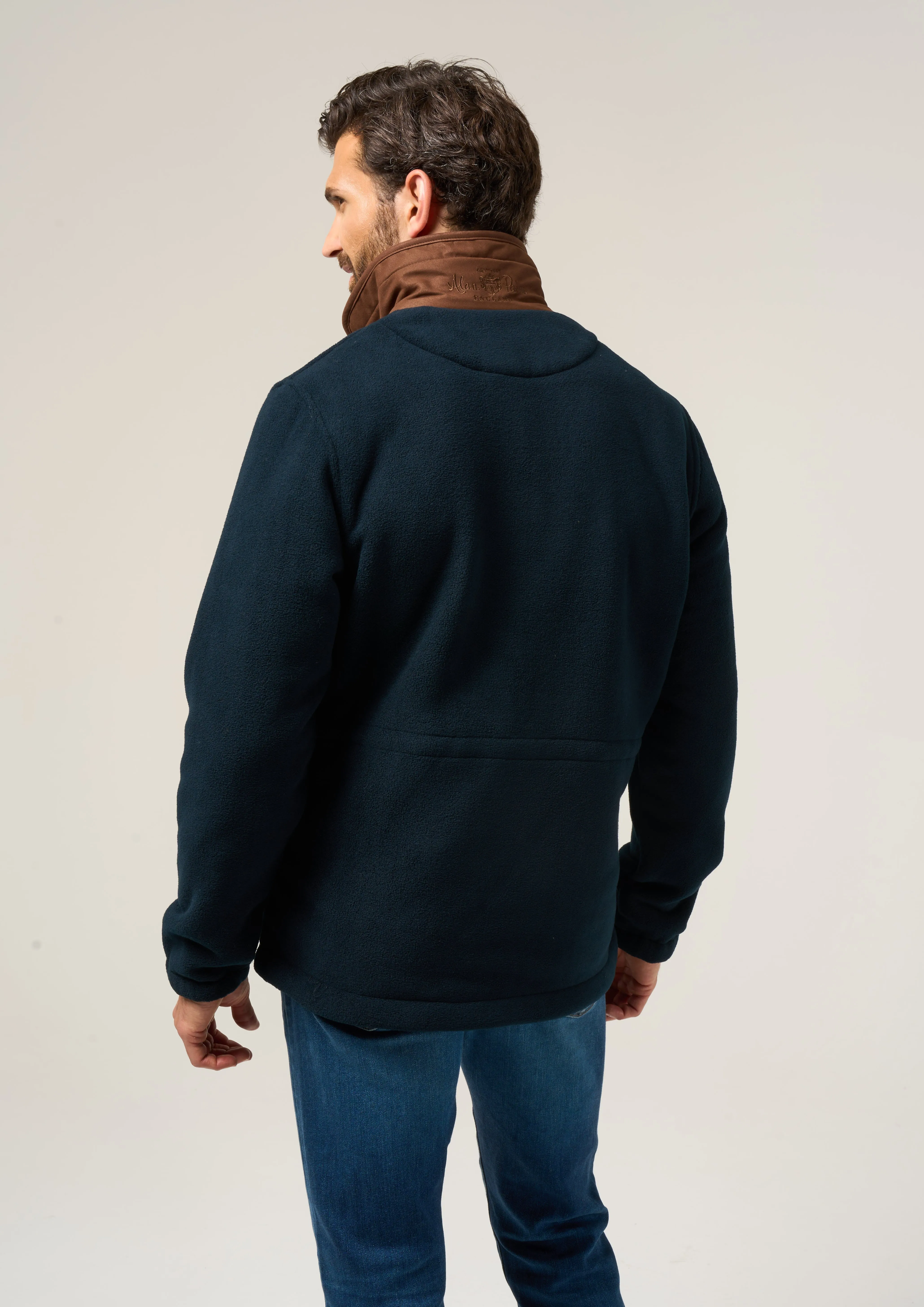 Aylsham Men's Fleece Jacket In Dark Navy - Regular Fit