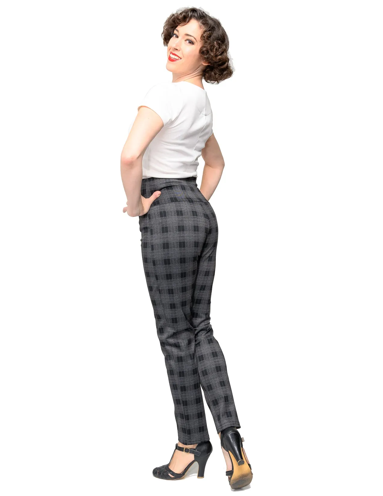 Back in Plaid Audrey Leggings in Black