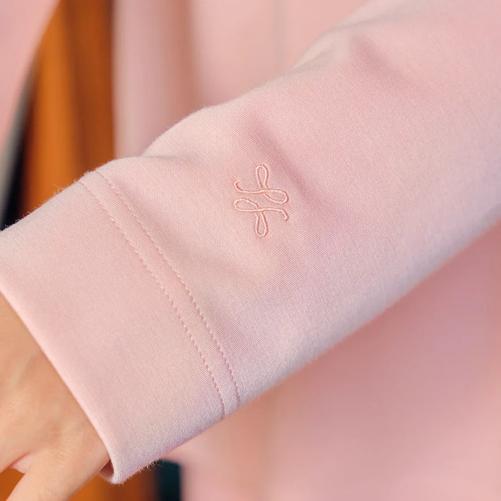 Back Pleated Sweatshirt - Peach