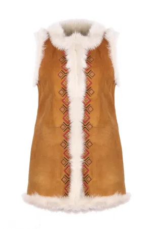 Brown Shearling Vest