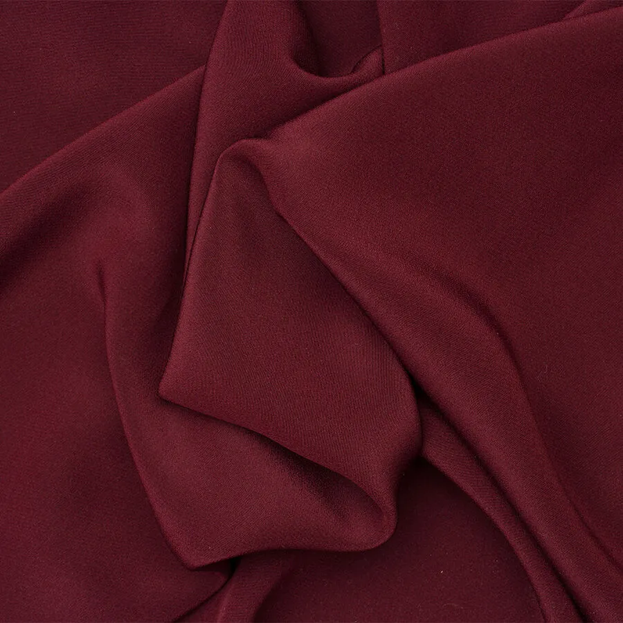 Burgundy Silk Crêpe de Chine