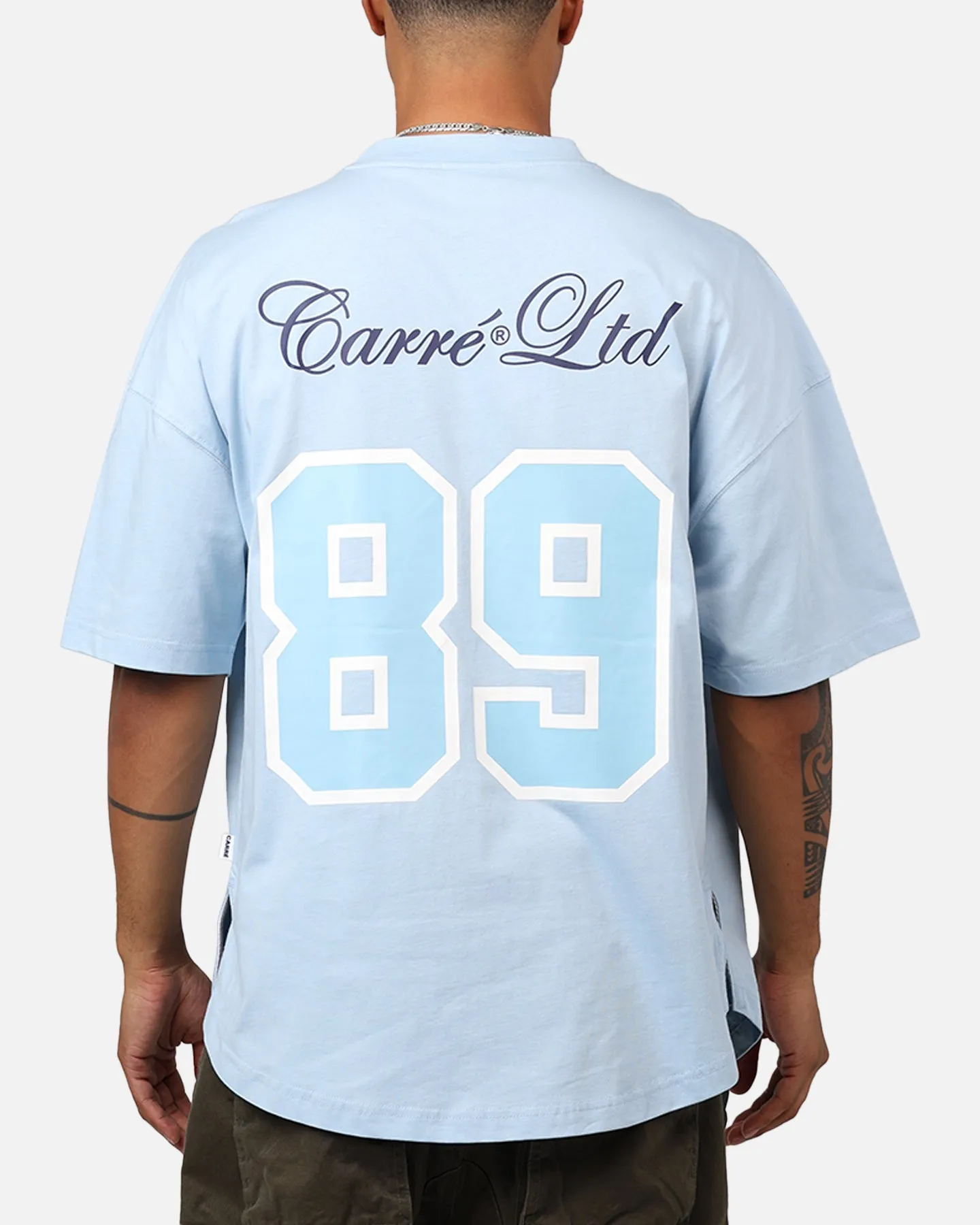 Carre Hitta Grid Iron T-Shirt Light Blue