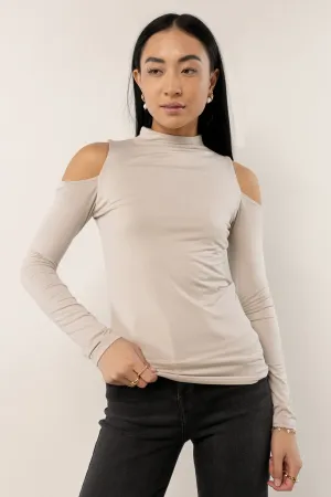 Cathy Open Shoulder Top in Cream - FINAL SALE