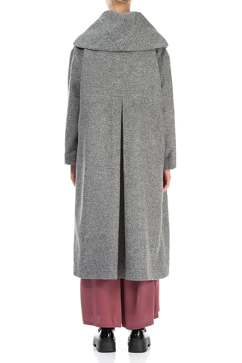 Collar Grey Wool Coat