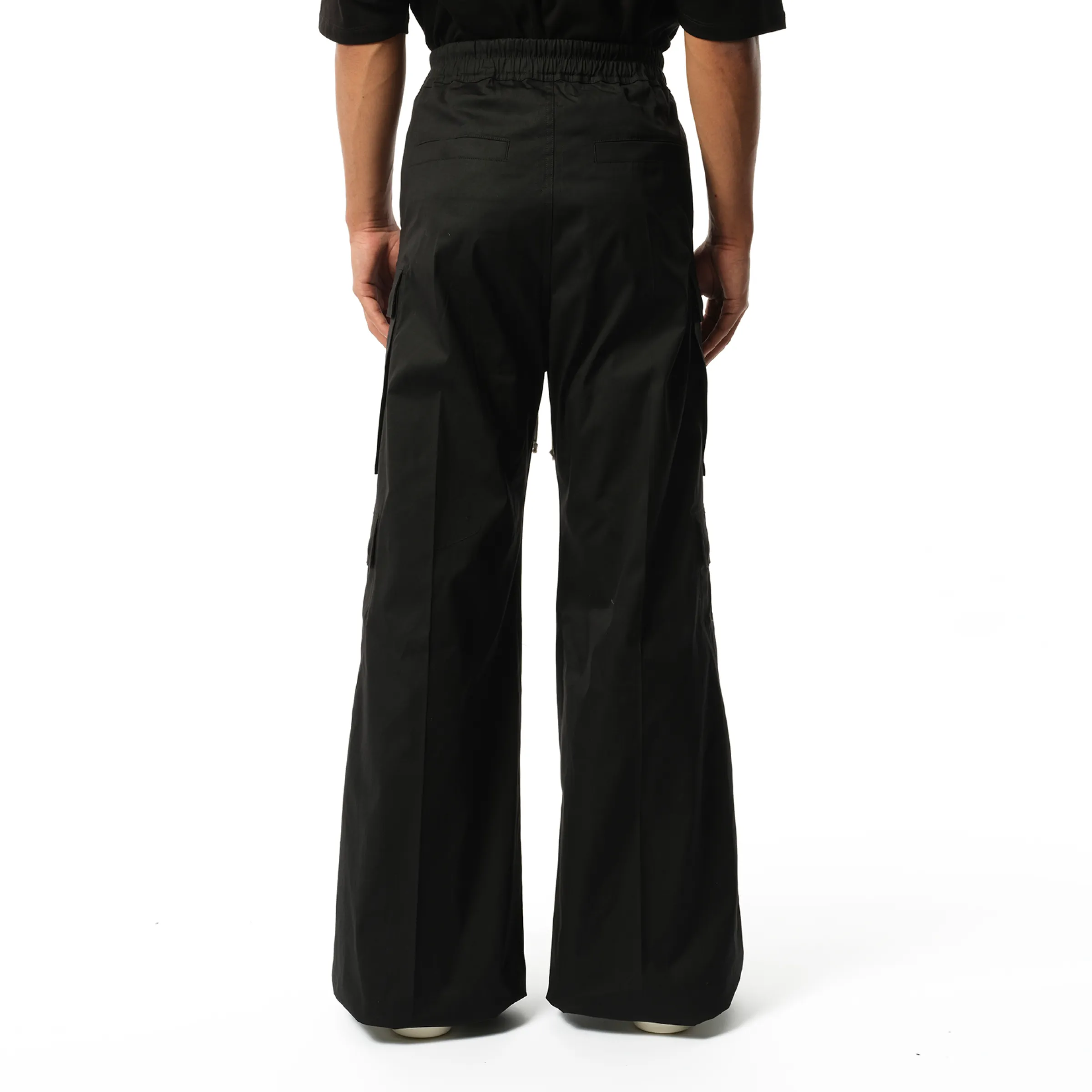 Cotton Poplin Cargobelas Pants in Black