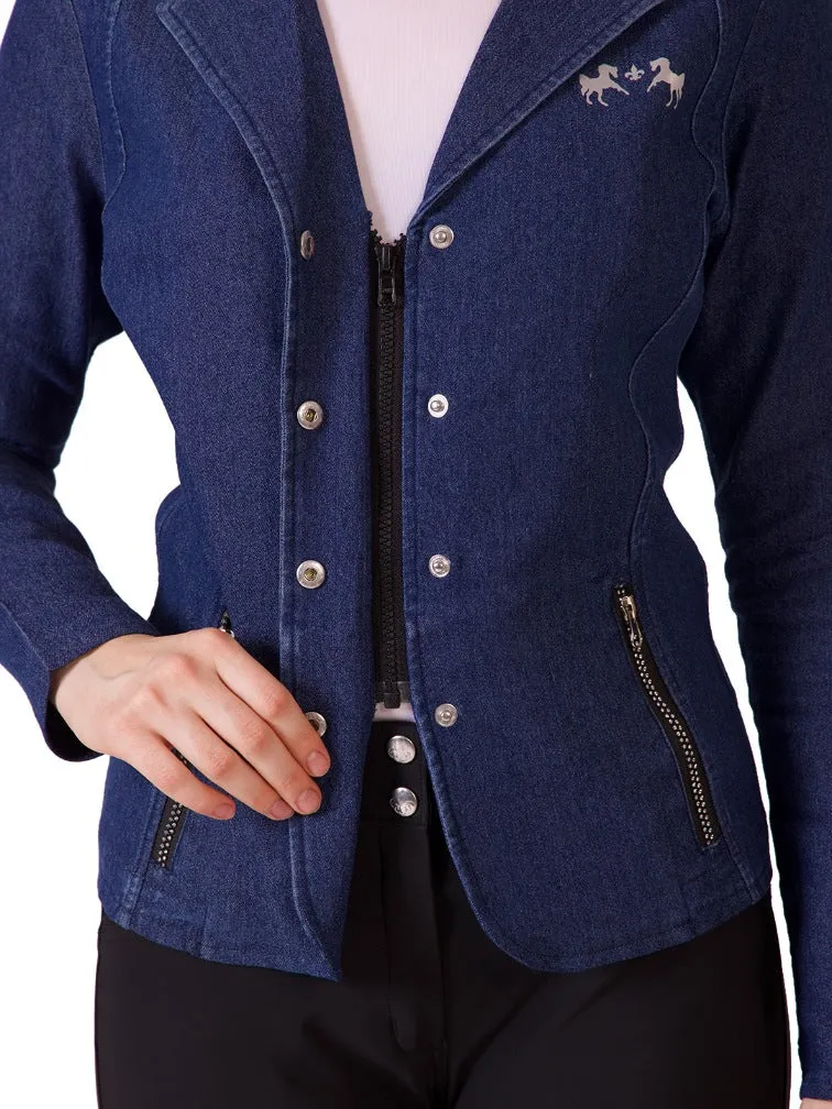 Equine Couture Ladies Denim and Diamonds Stretch Show Coat