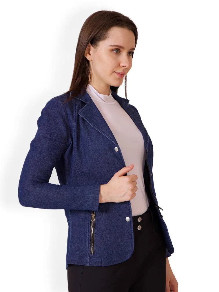 Equine Couture Ladies Denim and Diamonds Stretch Show Coat