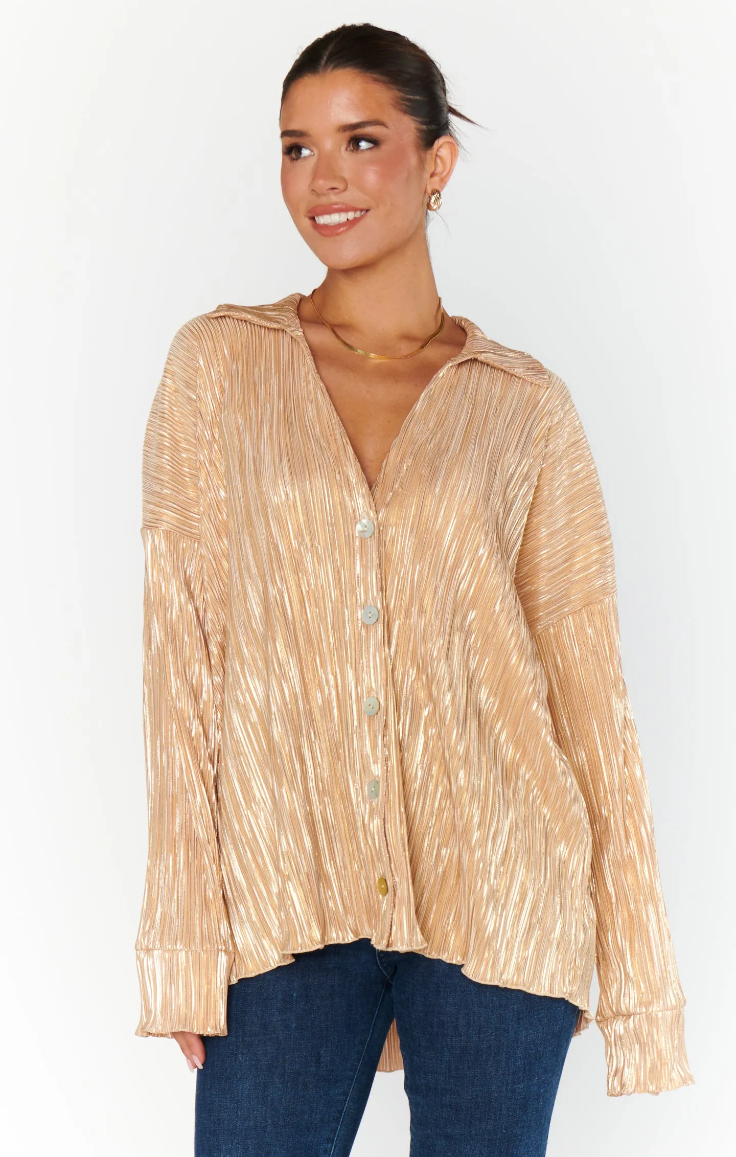 Everywhere Top ~ Gold Pleat