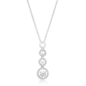 Halo Graduated Cubic Zirconia Pendant