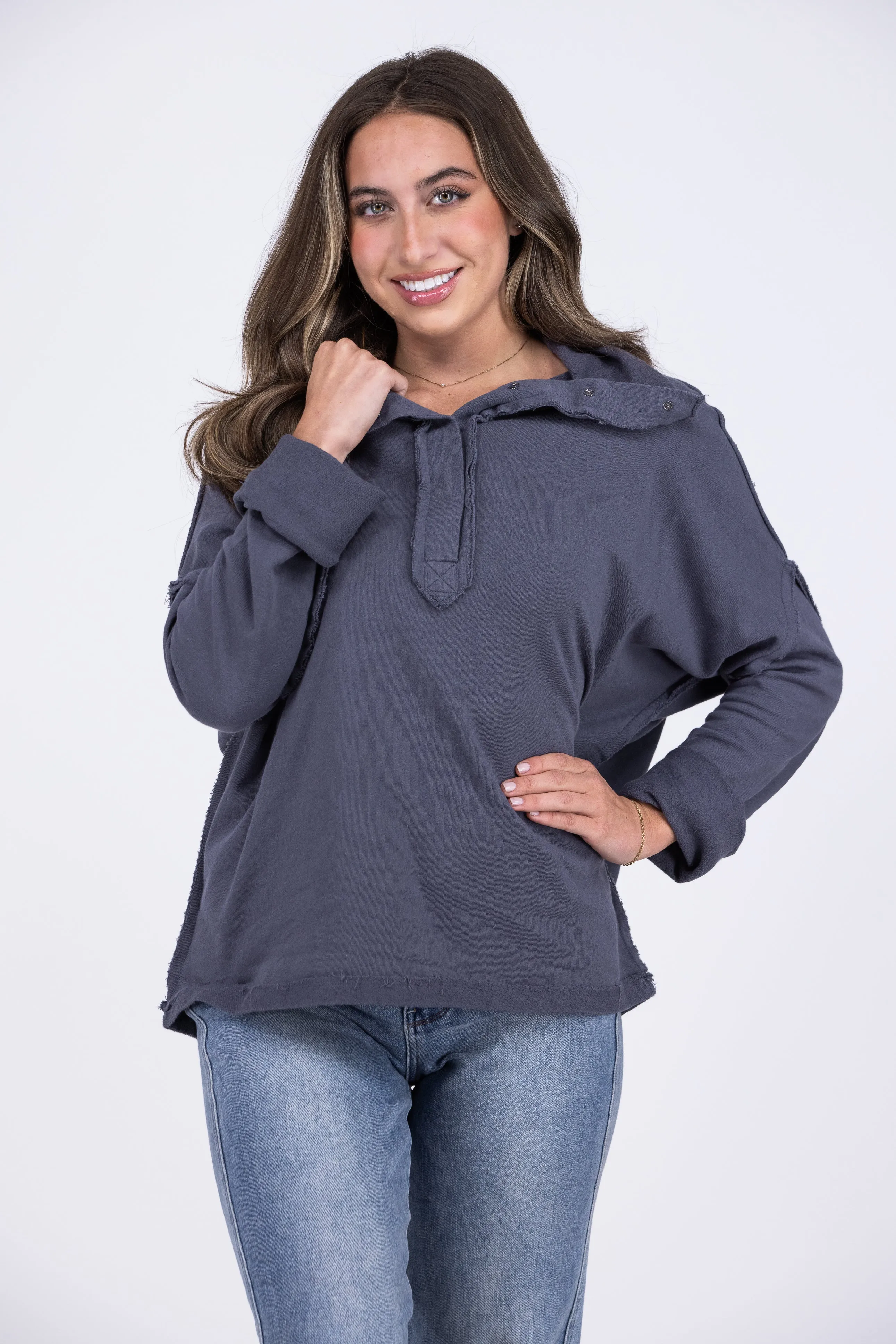 Just Go With It Long Sleeve Pullover