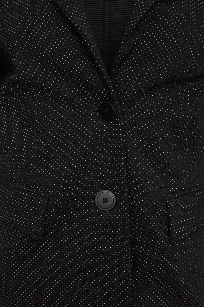 Kate Cooper Black Single breasted suit jacket with fine pin dot print