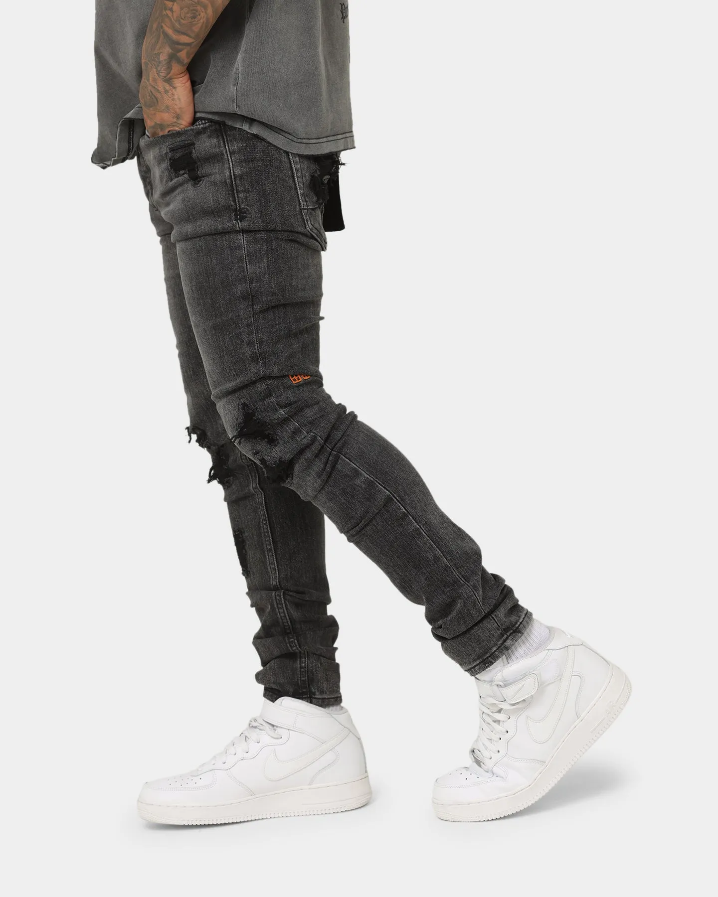 Ksubi Van Winkle Spray Out Orange Pants Black