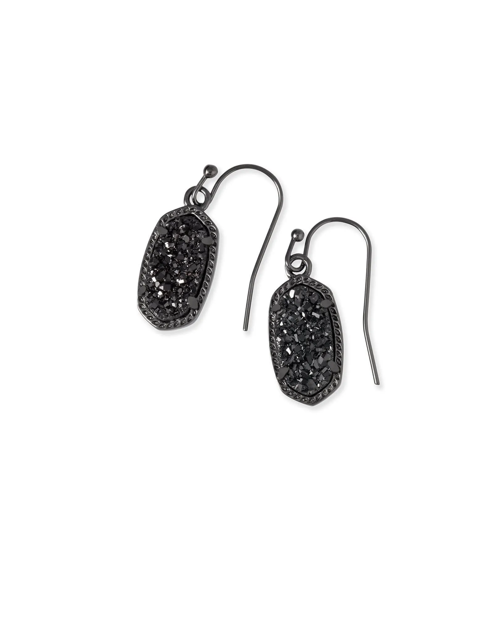 Lee Gunmetal Drop Earrings - Black Drusy