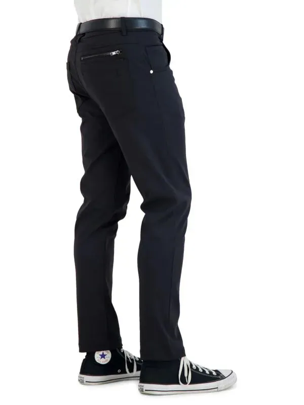 Levinas Black Performance Tech Stretch Pants