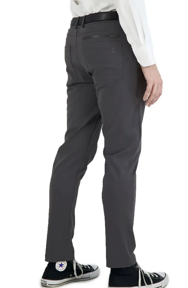 Levinas Charcoal Performance Tech Stretch Pants