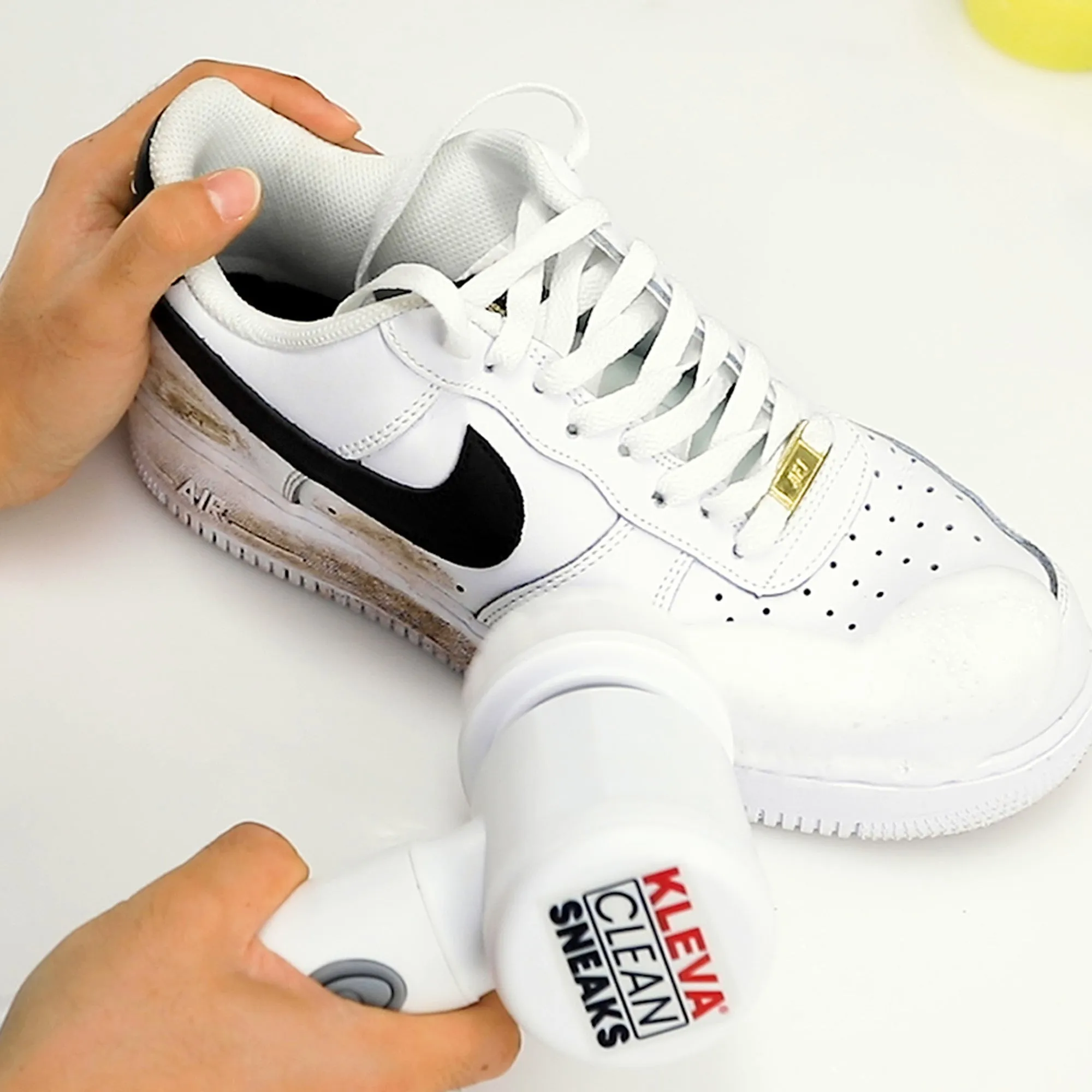 Make old shoes look new! Kleva Clean Sneaks Automatic Shoe Cleaner