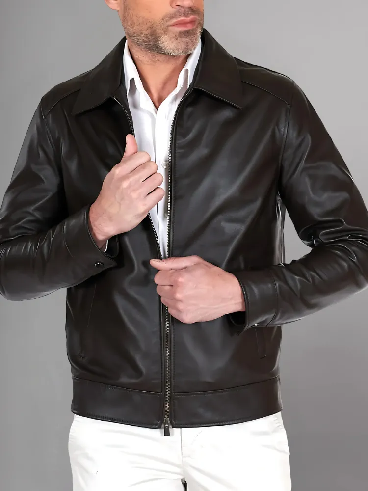 Men Winter Fashion Casual Leather Jacket