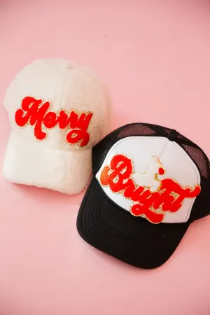 MERRY & BRIGHT RED PATCH HATS (PRE-ORDER)