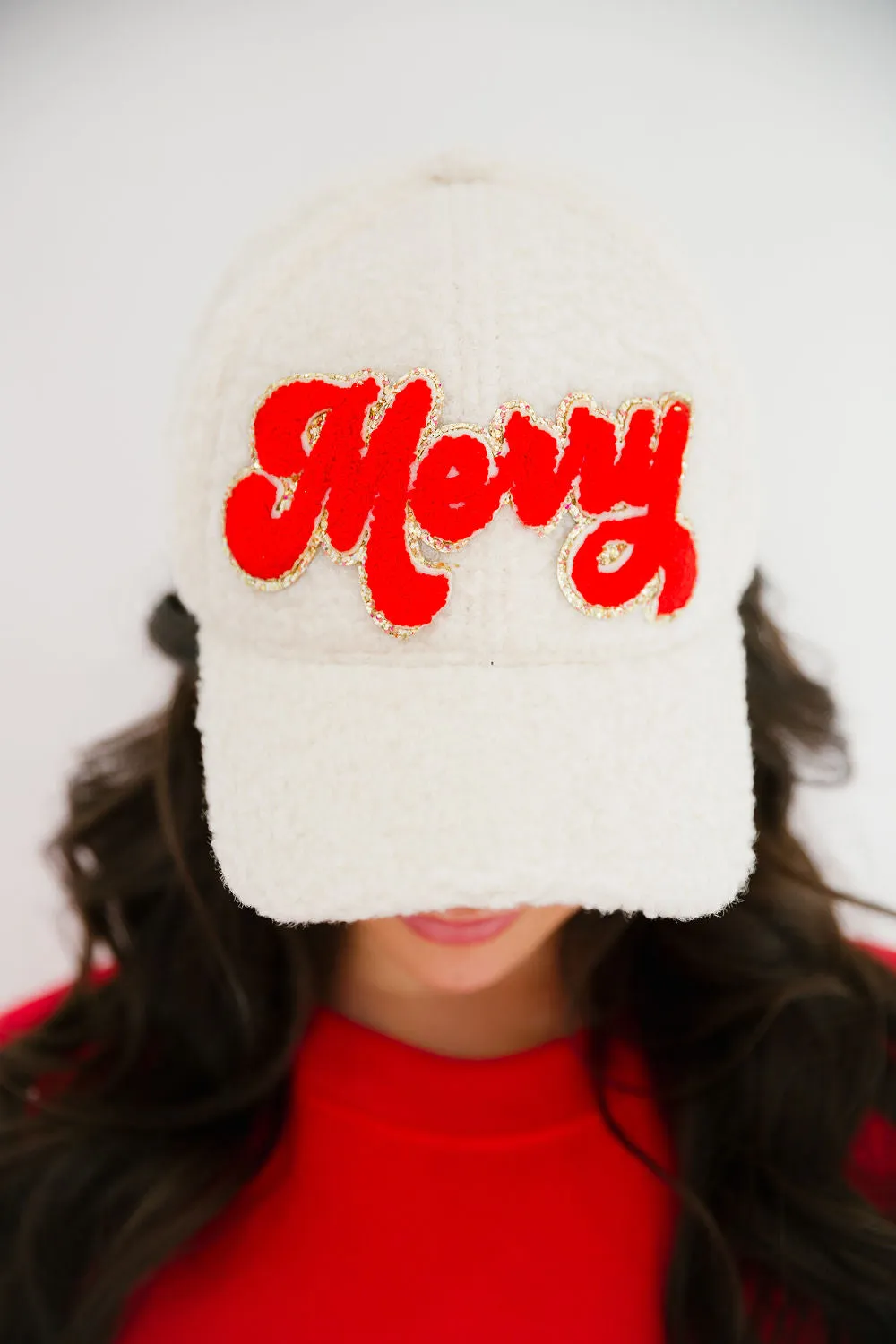 MERRY & BRIGHT RED PATCH HATS (PRE-ORDER)