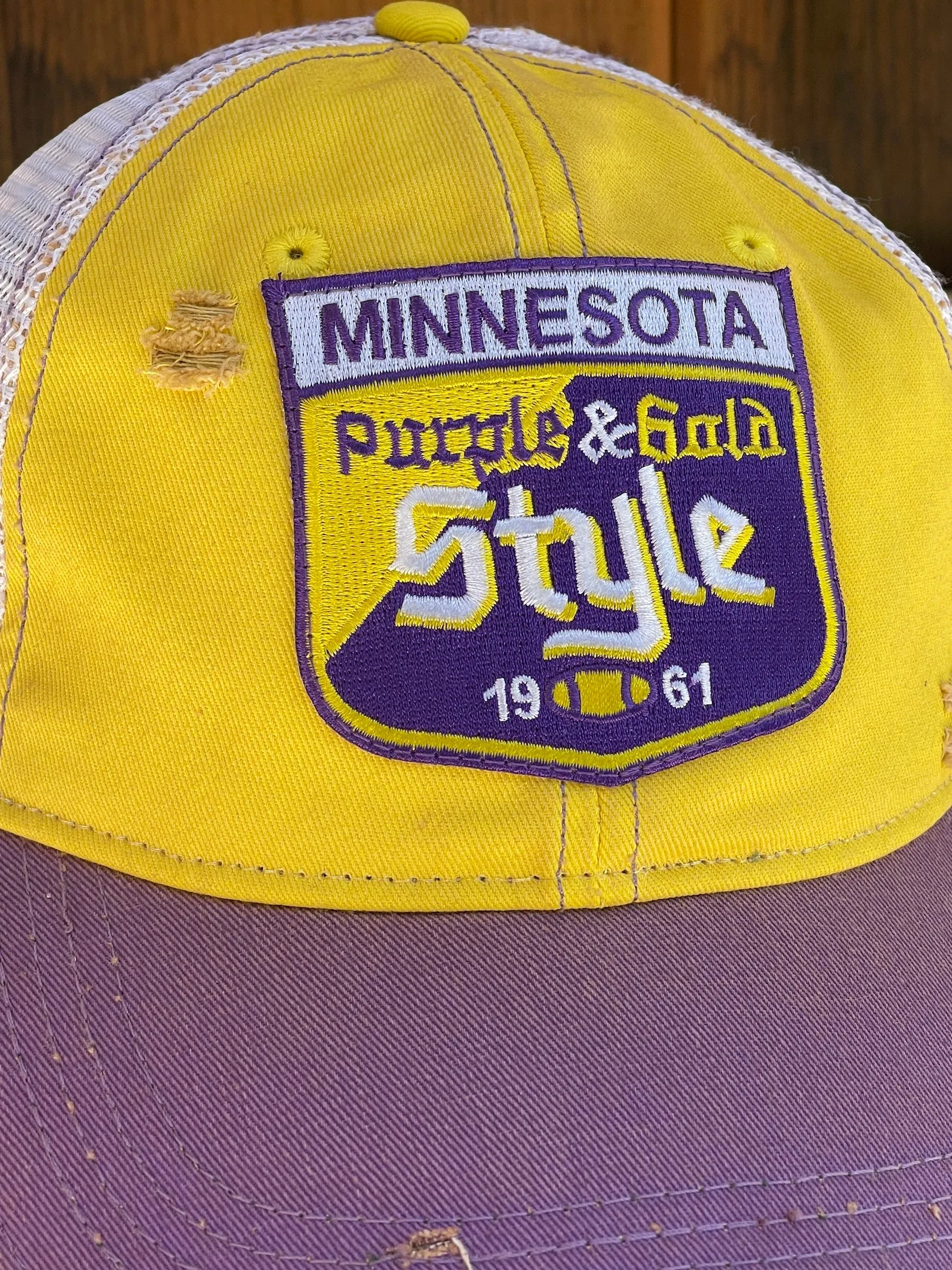 Minnesota Old Style Tri-tone Hat- Gold/ Purple Edition