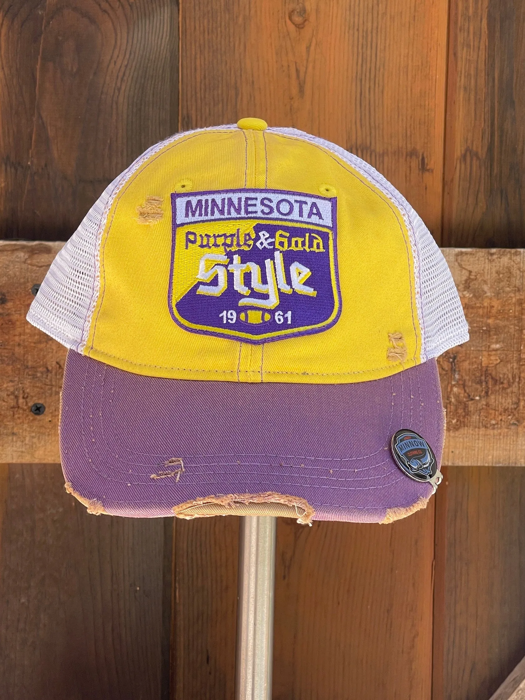 Minnesota Old Style Tri-tone Hat- Gold/ Purple Edition