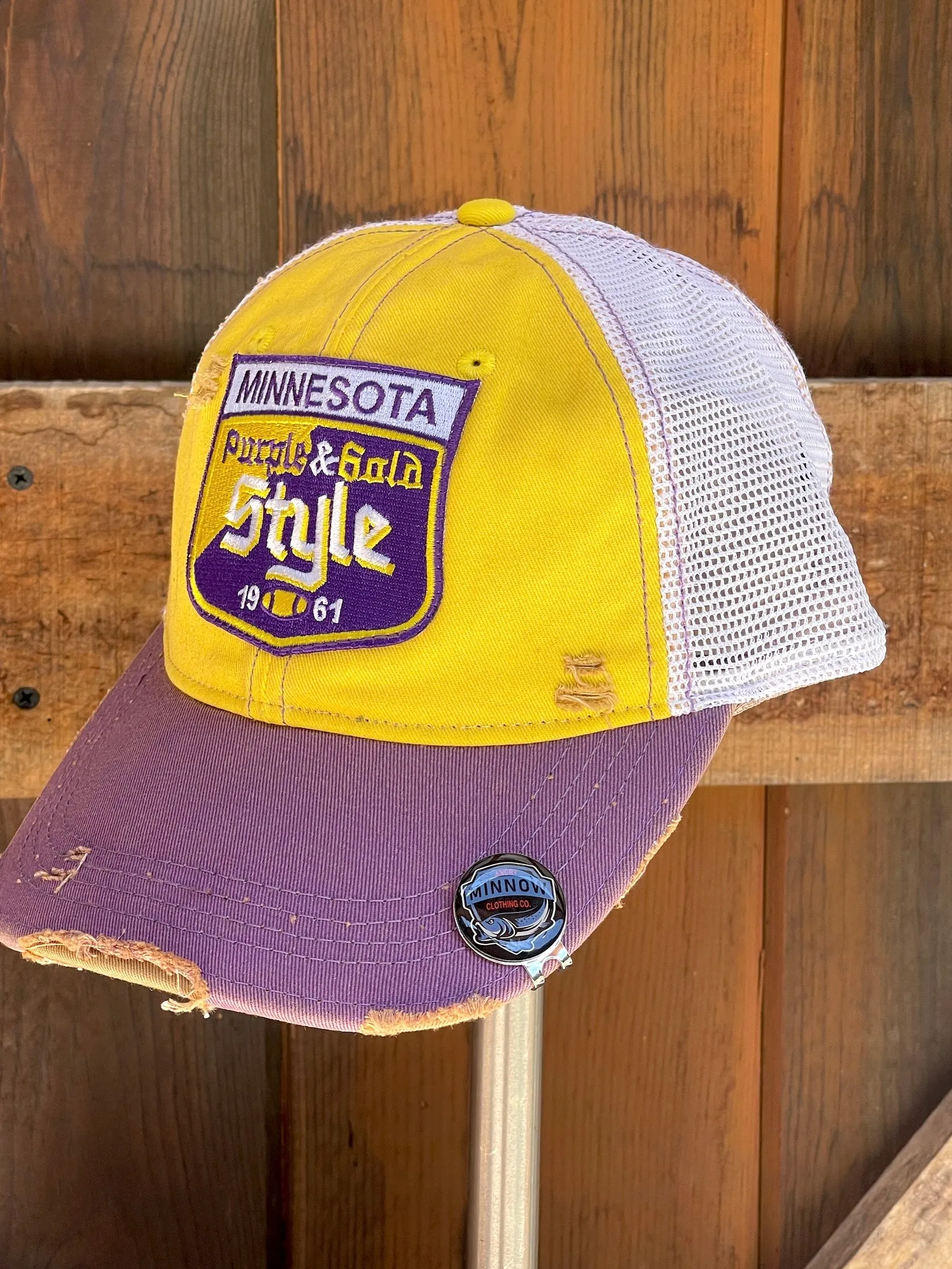 Minnesota Old Style Tri-tone Hat- Gold/ Purple Edition