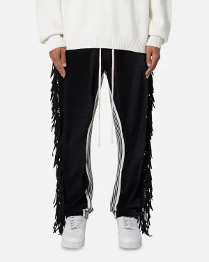 MNML Fringe Velour Sweatpants Black