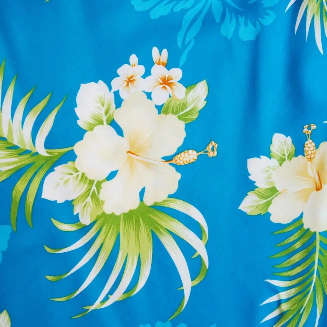 Passion Blue Hawaiian Rayon Fabric by the Yard