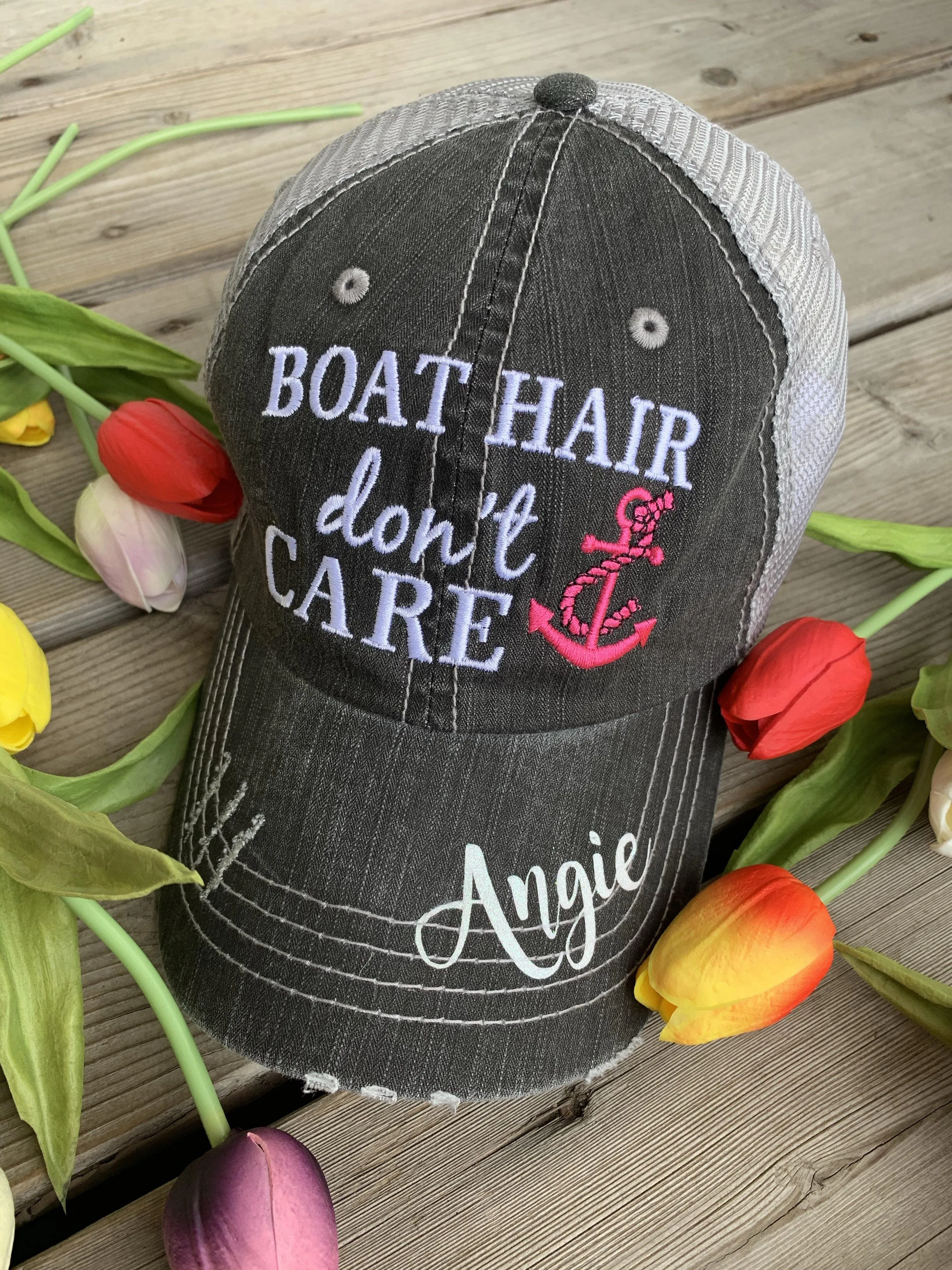 Personalized Barn Hats Barn hair dont care Personalize TEAL PINK or WHITE horseshoe Embroidered Distressed Horses Riding