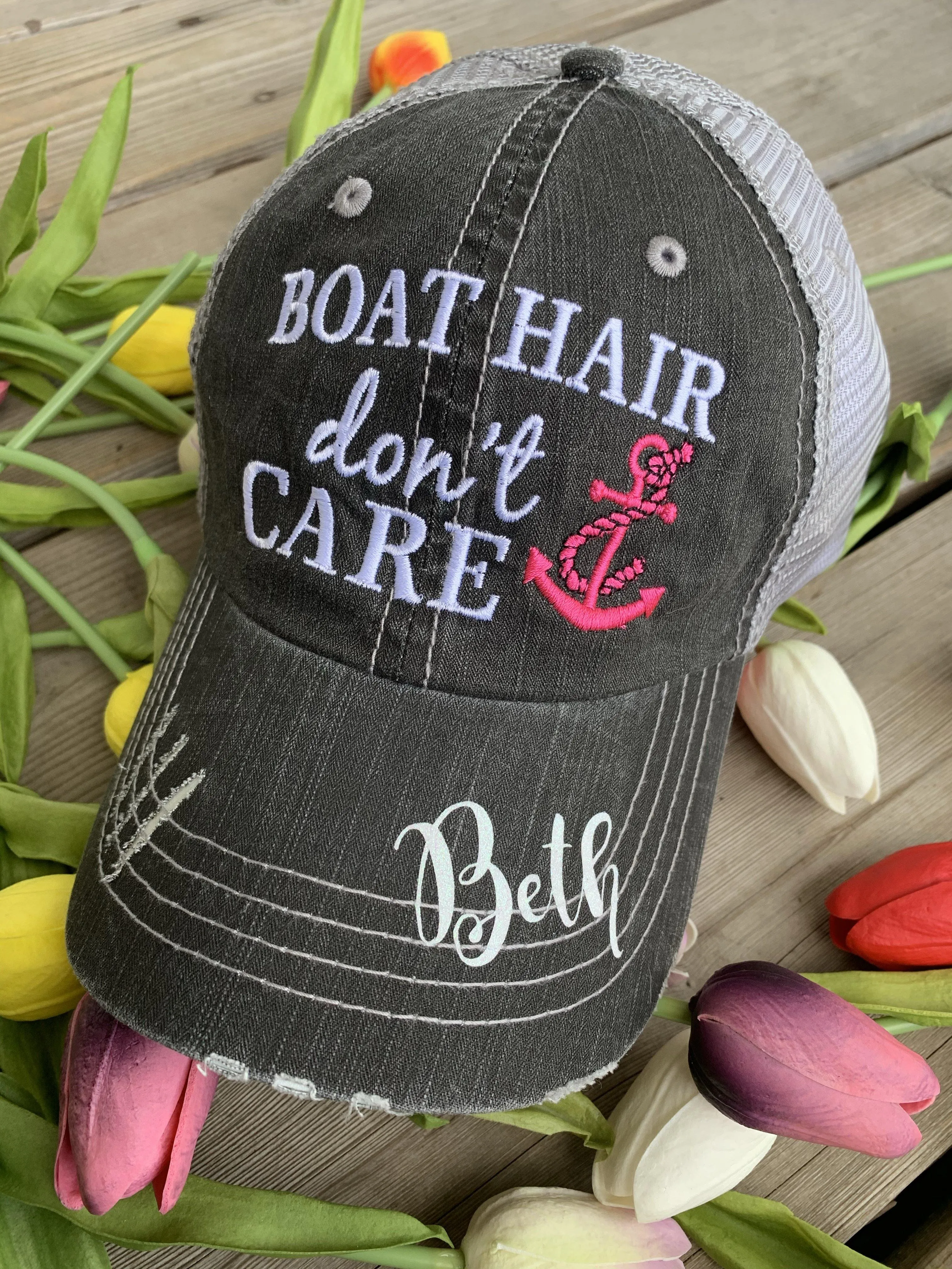 Personalized Barn Hats Barn hair dont care Personalize TEAL PINK or WHITE horseshoe Embroidered Distressed Horses Riding