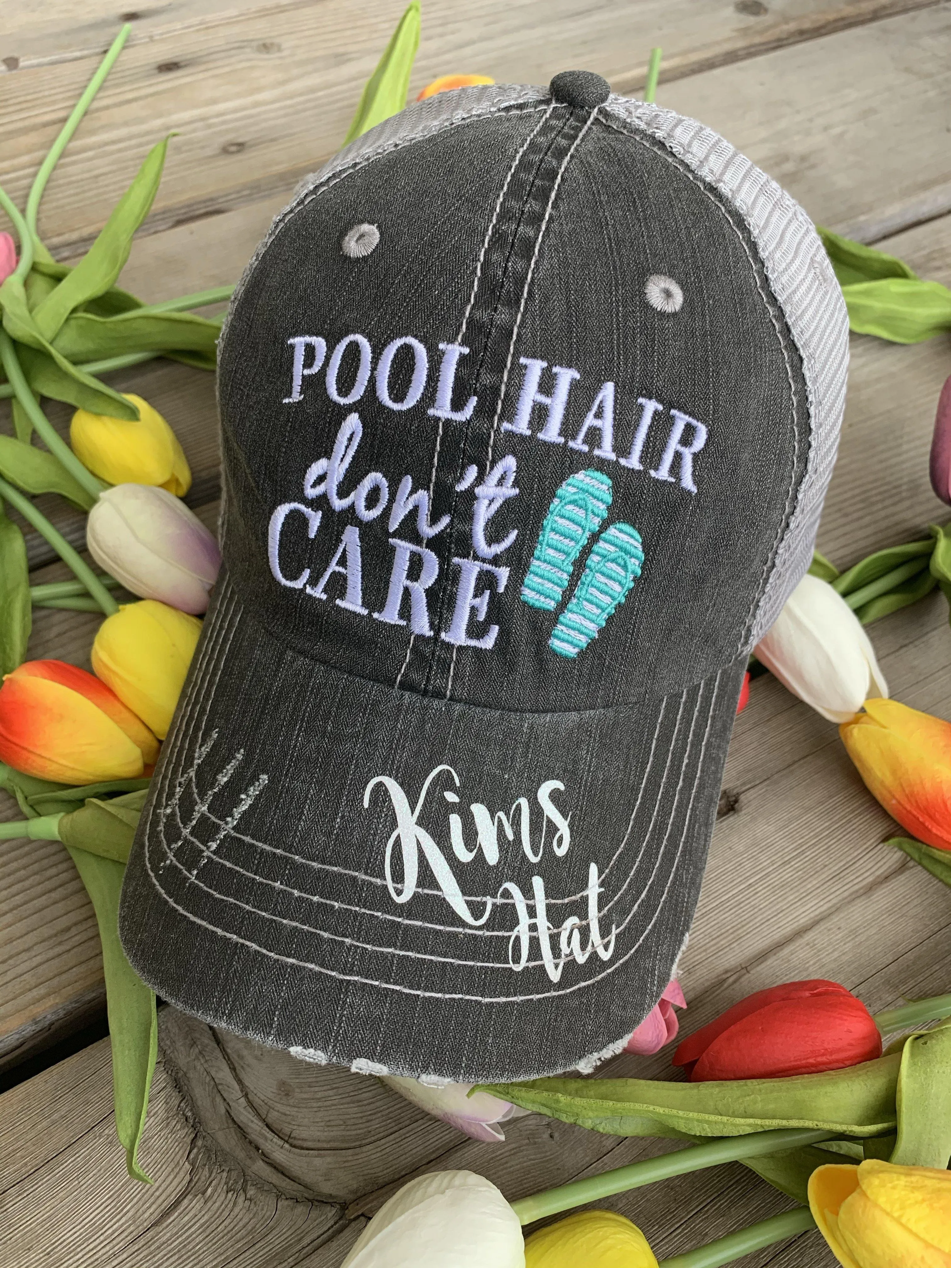 Personalized Barn Hats Barn hair dont care Personalize TEAL PINK or WHITE horseshoe Embroidered Distressed Horses Riding