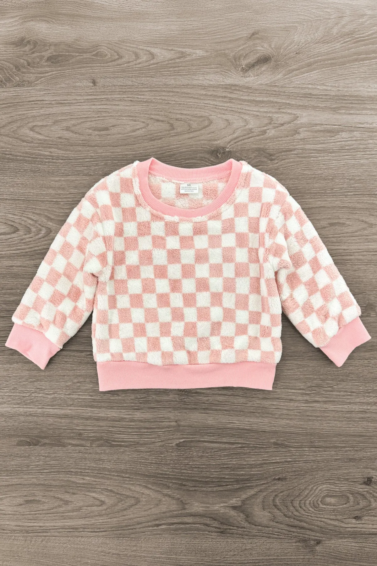 Pink & White Cozy Checkered Pajama Set