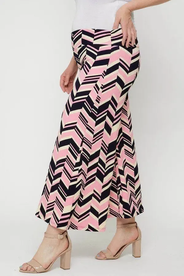 Plus Size Chevron Print Pants