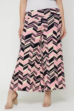 Plus Size Chevron Print Pants