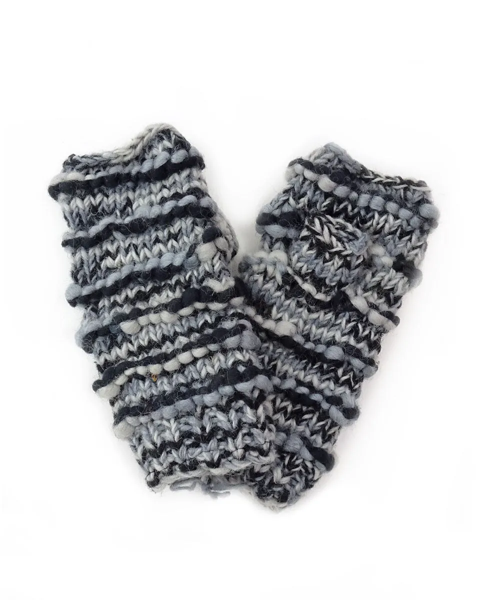 Ribbed Fingerless Gloves