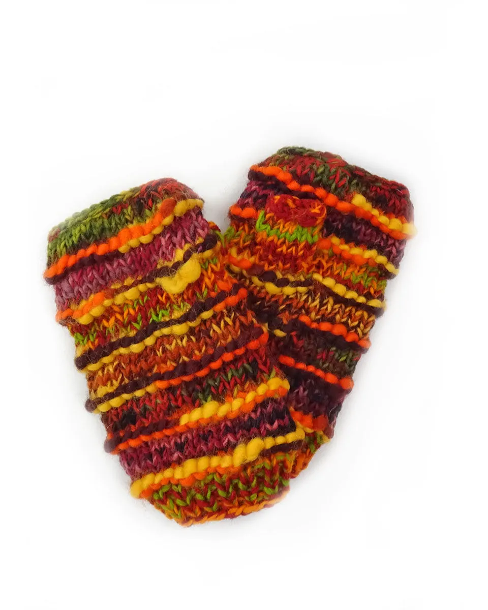 Ribbed Fingerless Gloves