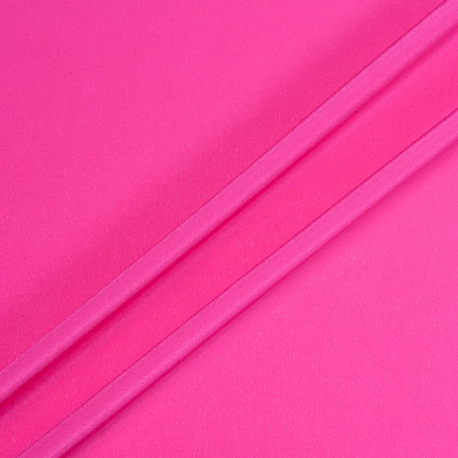 Rich Fuchsia Pink Silk Crêpe de Chine