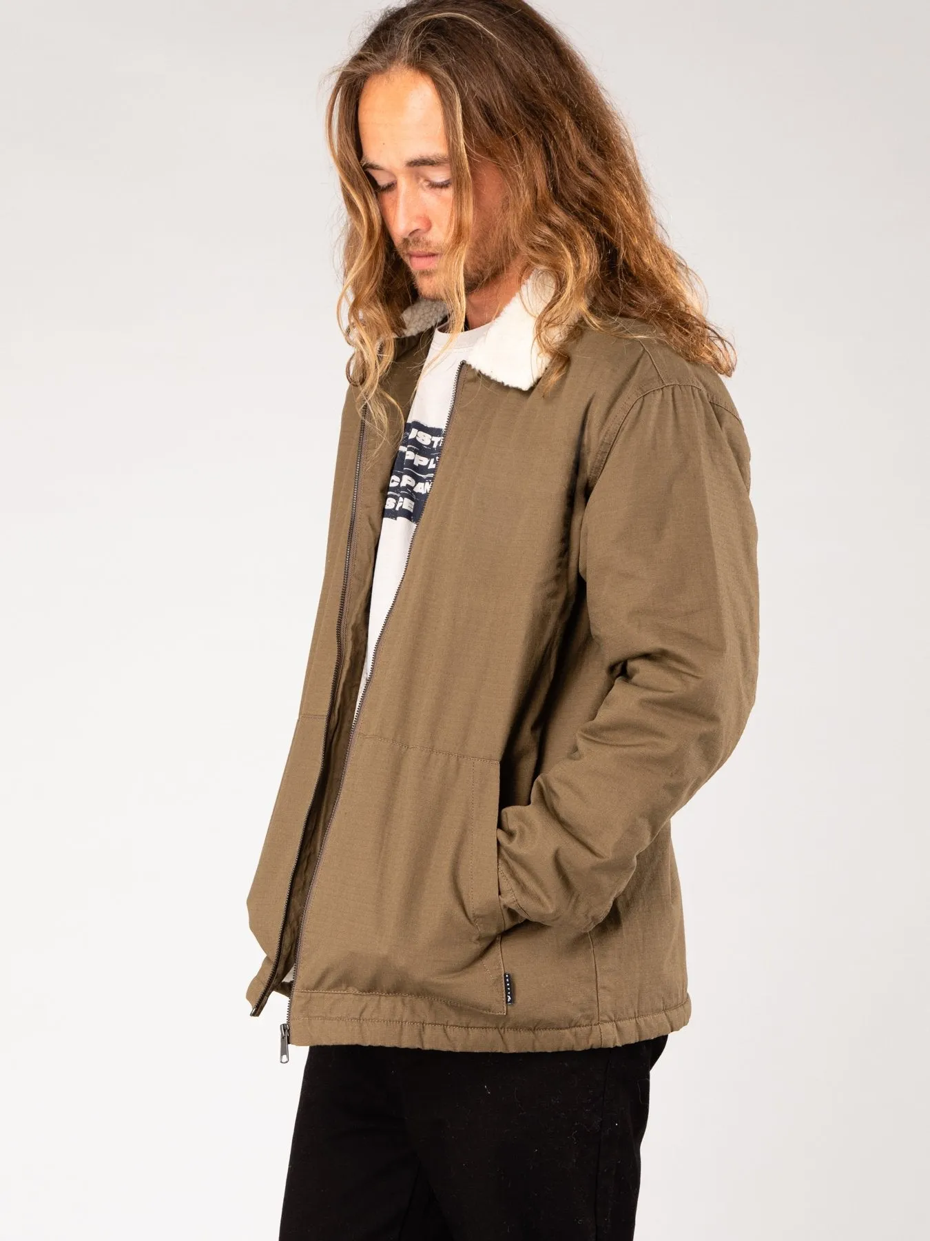 Ripped Off Sherpa Jacket - Rifle Green