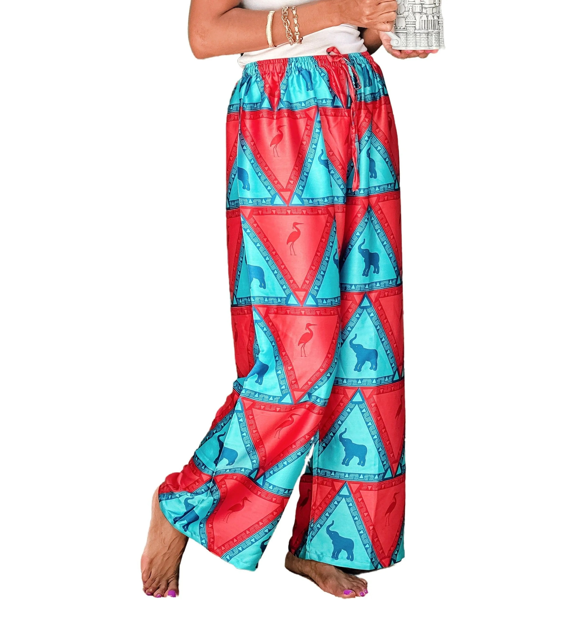 Safari Vibes Satin Pajama Pants