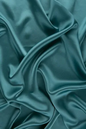 Smoke Blue Stretch Charmeuse Fabric