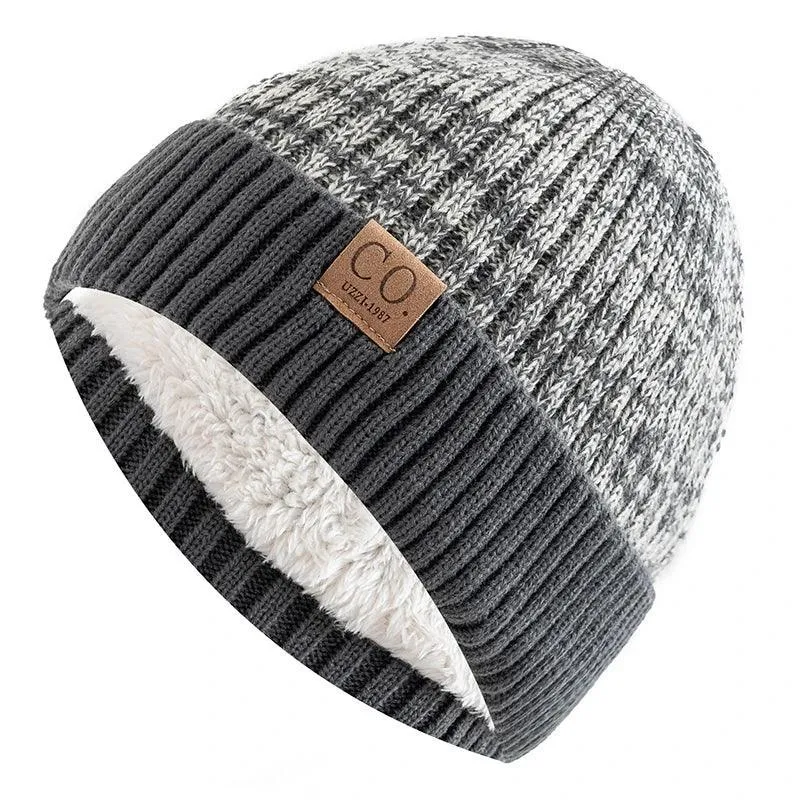 Stay Cozy this Winter with Two-Tone Fur Beanie Hats: Unisex Trendy Style