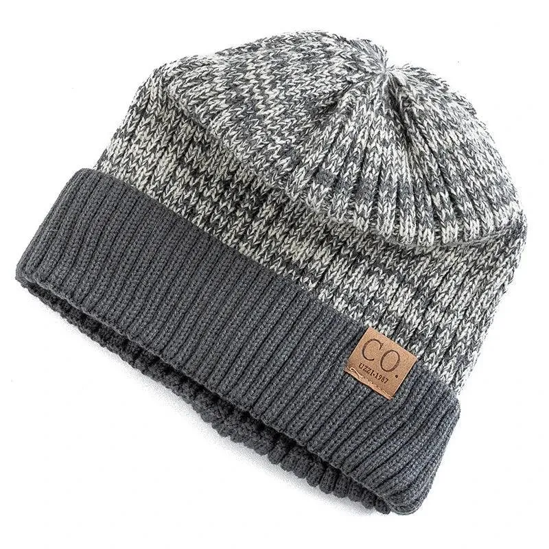 Stay Cozy this Winter with Two-Tone Fur Beanie Hats: Unisex Trendy Style