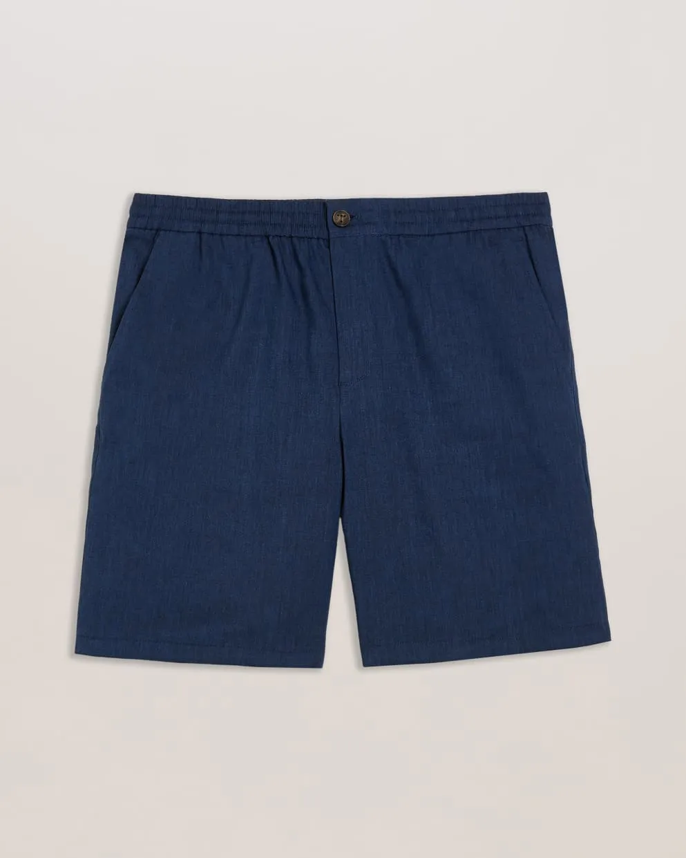 Ted Baker Brixtun Linen Blend Elasticated Shorts | Navy